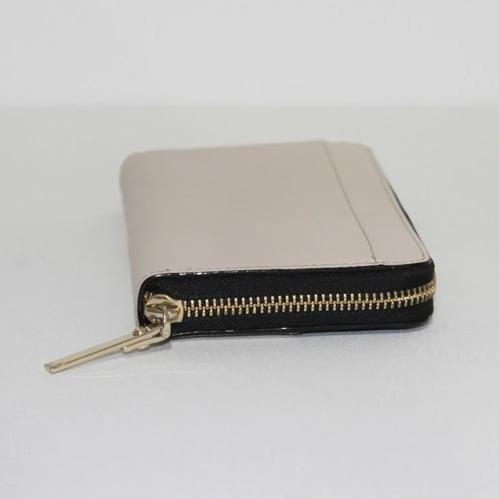 Kate Spade Cameron Street Lacey Color Block Saffiano Leather Wallet Black Cream